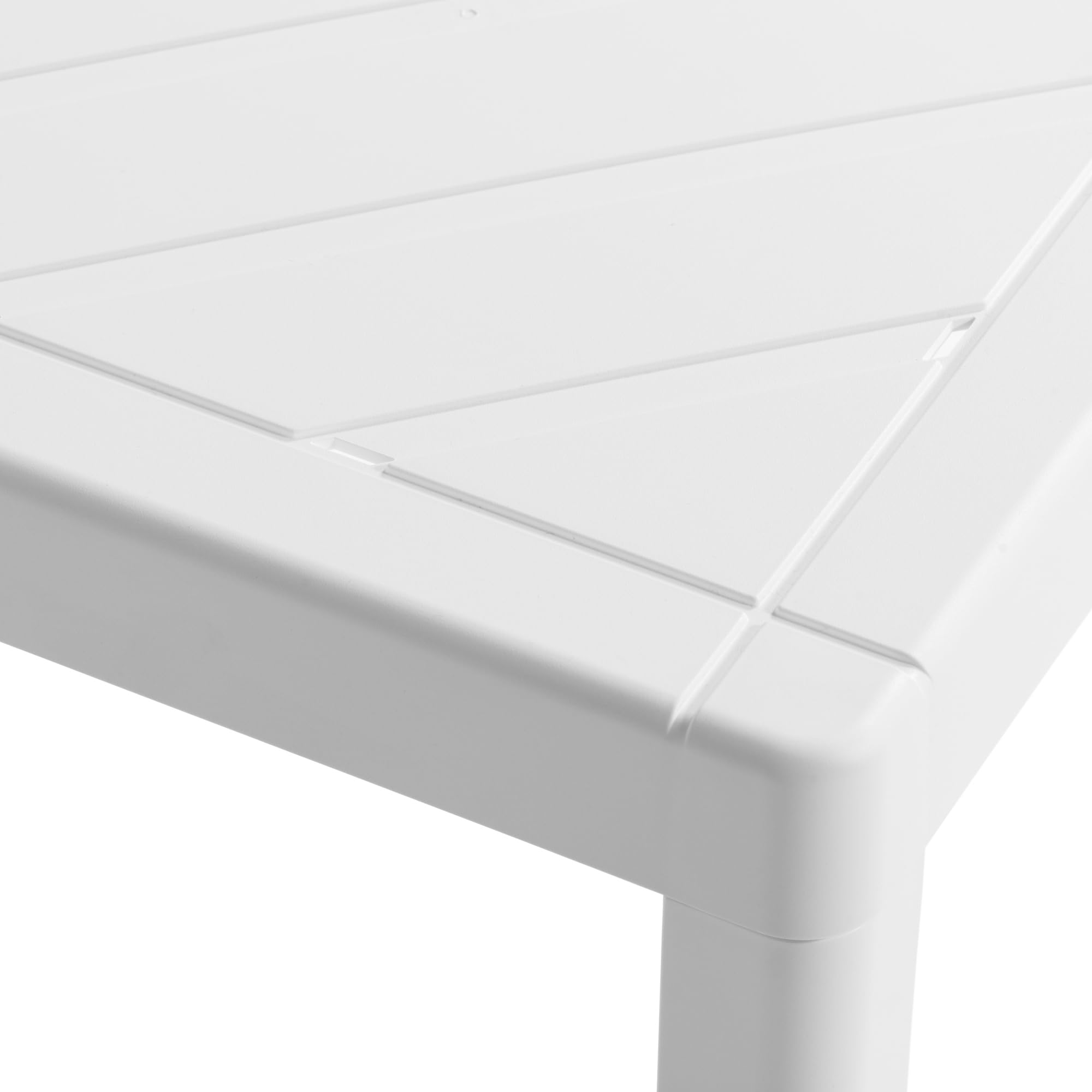 DEA HOME Tavolino per bambini POP plastica robusta bianco 39x39x38h cm leggero stabile sicuro montaggio facile senza attrezzi