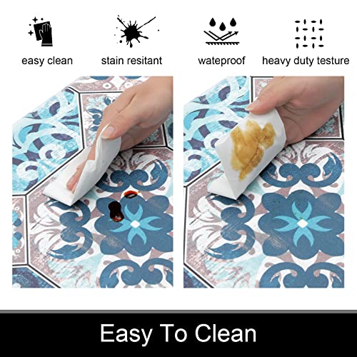 Hebe Boho Anti Fatigue Kitchen Rugs Set Of 2 Non Slip Cushioned Kitchen Mats For Floor Pvc Waterproof Kitchen Rugs And Mats Set Vintage Kitchen Carpet Rug Runner For Sink Laundry Standing #TOP4