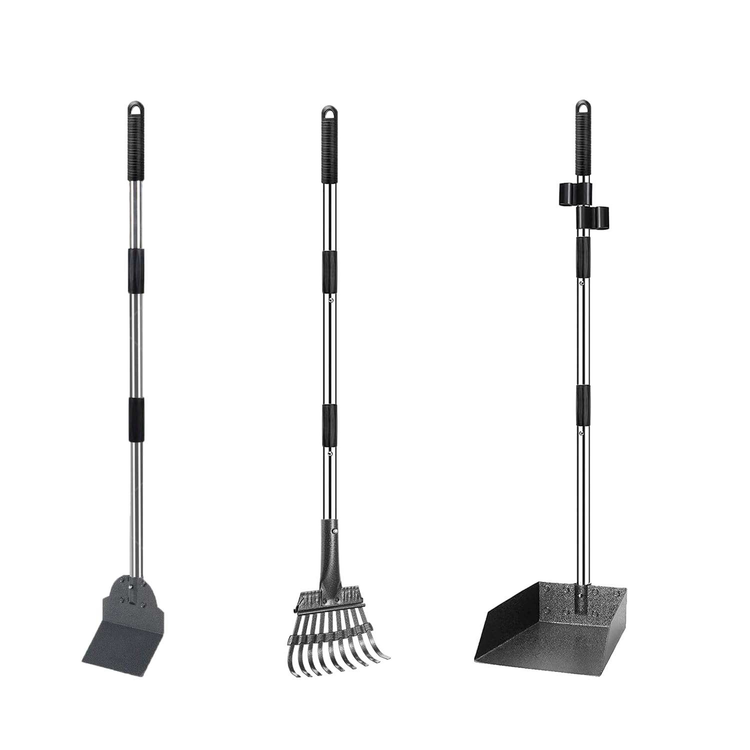Eidoct Metal Pet Poop Scoop Dog Tray and Rake for Large Medium and Small Pets