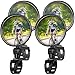TAGVO Bike Mirrors, 2pcs Bicycle Cycling Rear View Mirrors Adjustable Rotatable Handlebar Mounted Plastic Convex Mirror for Mountain Road Bike