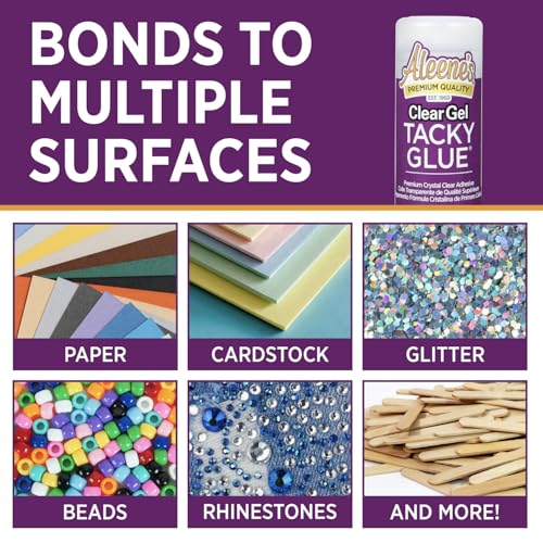 Aleene’s Always ready clear gel tacky glue 118ml, 4OZ, farblos