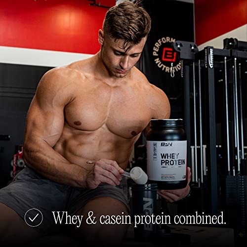 BARE PERFORMANCE NUTRITION, Whey Protein Powder, Meal Replacement, 25G of Protein, Excellent Taste & Low Carbohydrates, 88% Whey Protein & 12% Casein Protein (Pumpkin Spice) with 28 oz Shaker Bottle - Image 6