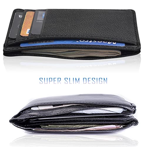 Oak Leathers Slim Real Leather Wallet For Men & Women - RFID Blocking Credit Card Holder Gift for Him & Her4