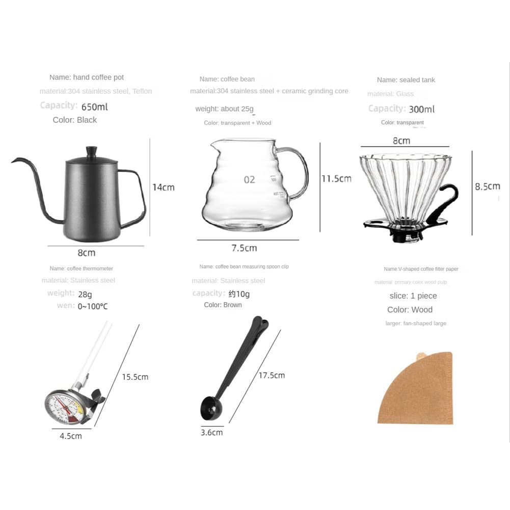 Handgebrühtes Kaffeeset, Kaffeezubehör, Kaffeekocher, tragbarer Schwanenhals, Wasserkocher, Camping, -Werkzeuge