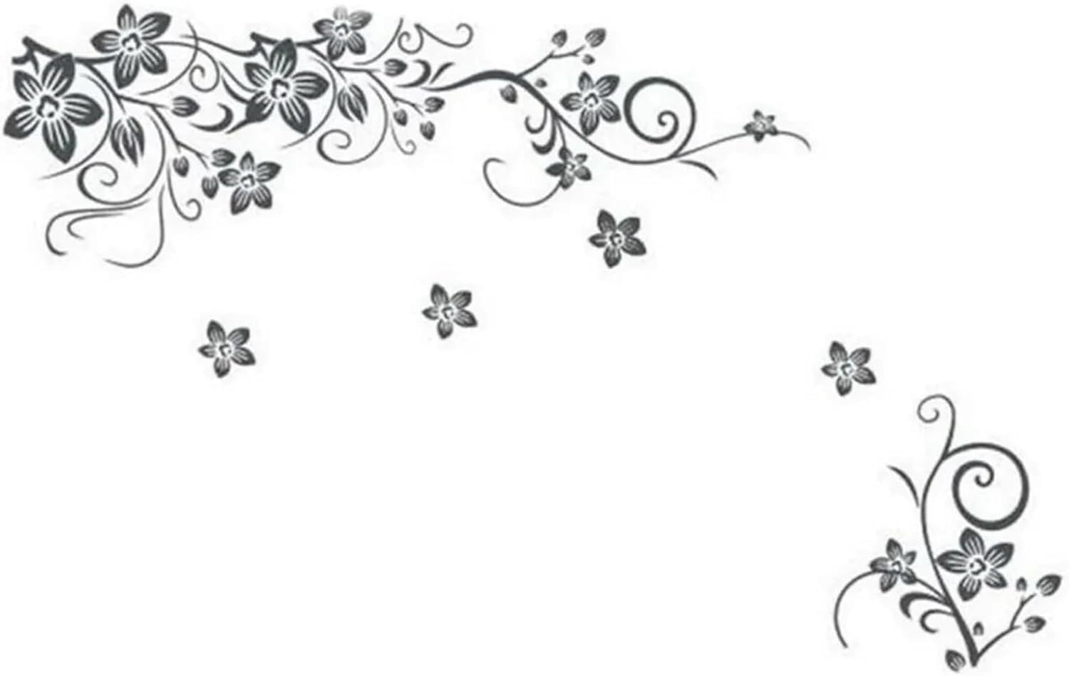 Flower Wall Stickers Vine Flowers Sticker Wall Art Sticker-Home DIY Decal