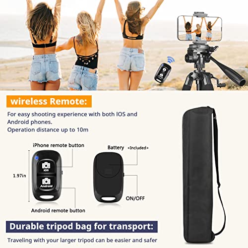 Eicaus TBC001 67 Inch Heavy Duty Tripod Stand For Cameras, Cell Phones, Projectors, Webcams, Spotting Scopes - Complete Unit For Canon thumb #4