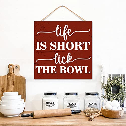 Panneau positif en bois Life Is Short pour un intérieur chaleureux