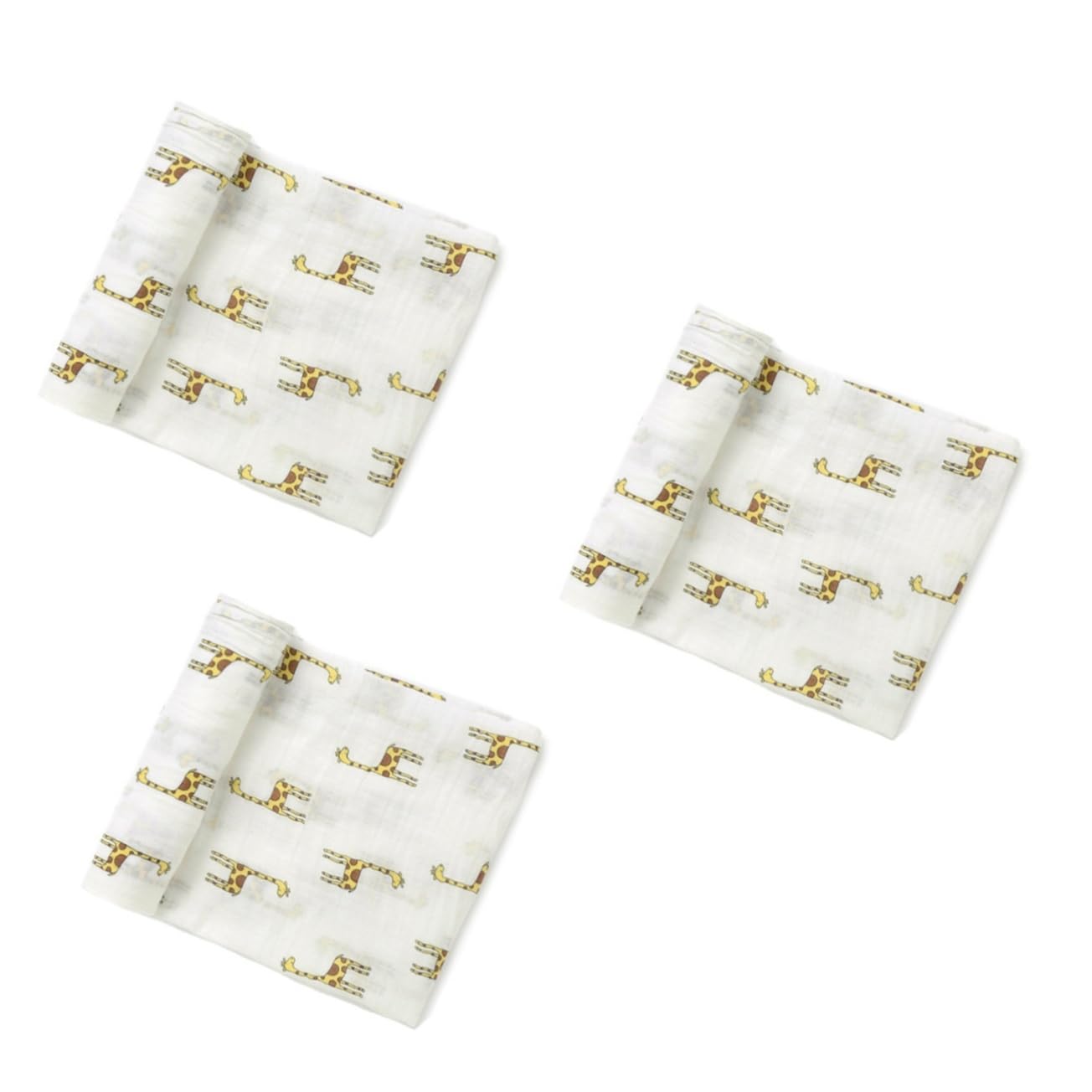 VICASKY 3pcs Neonato Coperta In Cotone Muslin Giraffa Design Traspirante Leggero Da Avvolgere Per Ragazzi Ragazze Per Baby Shoes