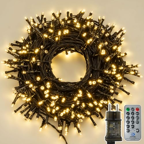 A.bigwhale 300 LED Lichterkette Außen, Lichterkette Außen Innen...