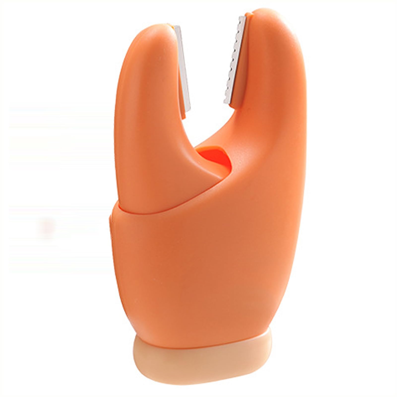 Éplucheur d'ail et de crabes avec Manche pour Usage Domestique, Pince magnétique 2 en 1, idéale pour la Chambre, la Cuisine, l'appartement et Le Foyer,Orange,9 x 4.5 cm