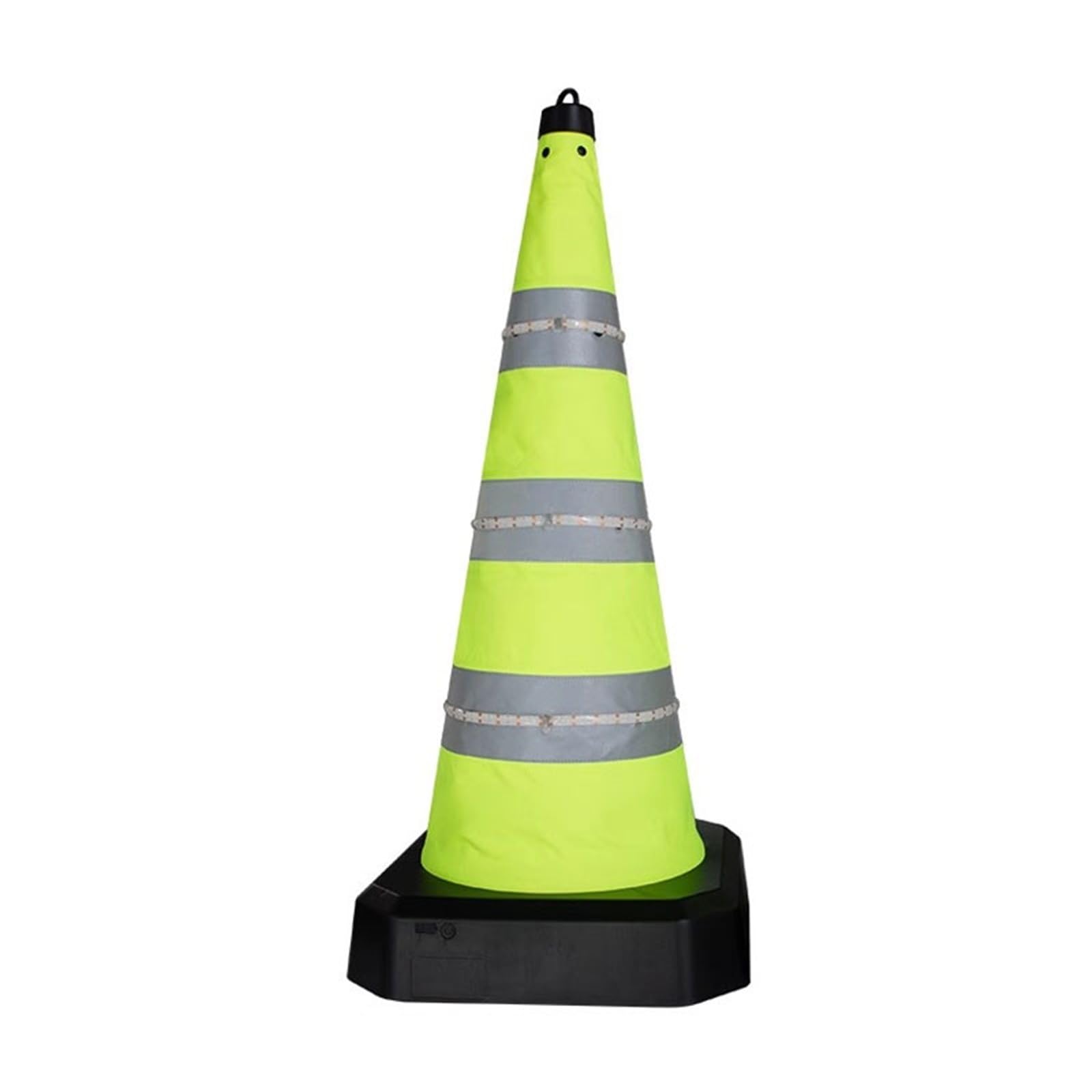 Cône de signalisation Lot de 5 cônes réfléchissants extensibles de 70 cm for parkings, chantiers et événements avec bande lumineuse Route