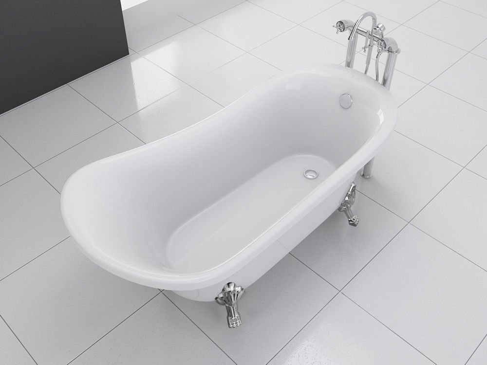 Deluxe Freestanding Acrylic Seamless White Bathtub