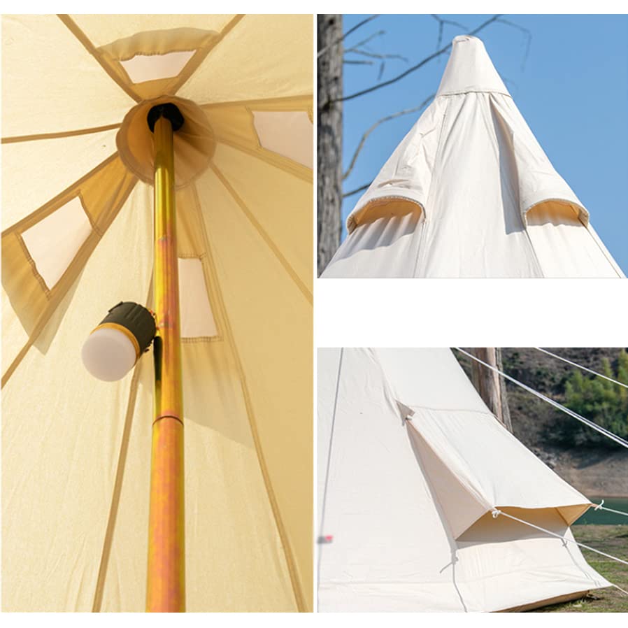 Carpa tipo tipi ligera para camping 5-8 personas 4x4x2.8 m miniatura 5