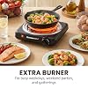 Elite Gourmet ESB200B Electric Single Burner, 1000W Portable Coil Hot Plate with Adjustable Temperature Control, Power Indicator Light, Built-In Drip Pan, Works with All Cookware, Black #5
