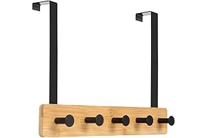 Sturdy Over-the-Door Coat Rack with 5 Hooks for Effortless Organization
