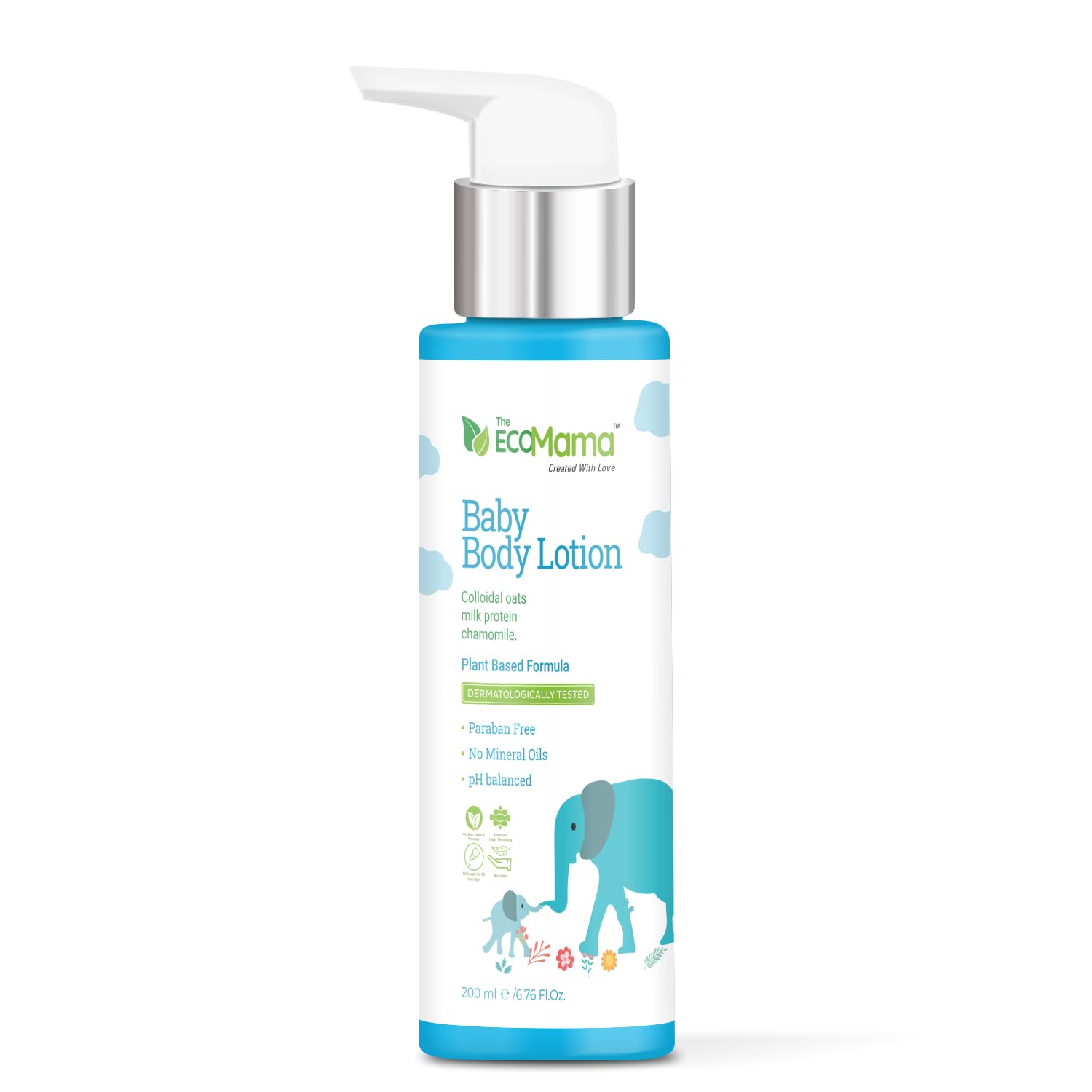 The Eco Mama Moisturizing Baby Body Lotion with Colloidal Oats, Milk Protein & Chamomile Oil (200 ML)| Maintains Soft & Supple Baby Skin, Provides Intense Moisturization & Nourishment, Helps Baby Have a Good Sleep | Toxin Free, Vegan & Senstive Skin Friendly-image-31