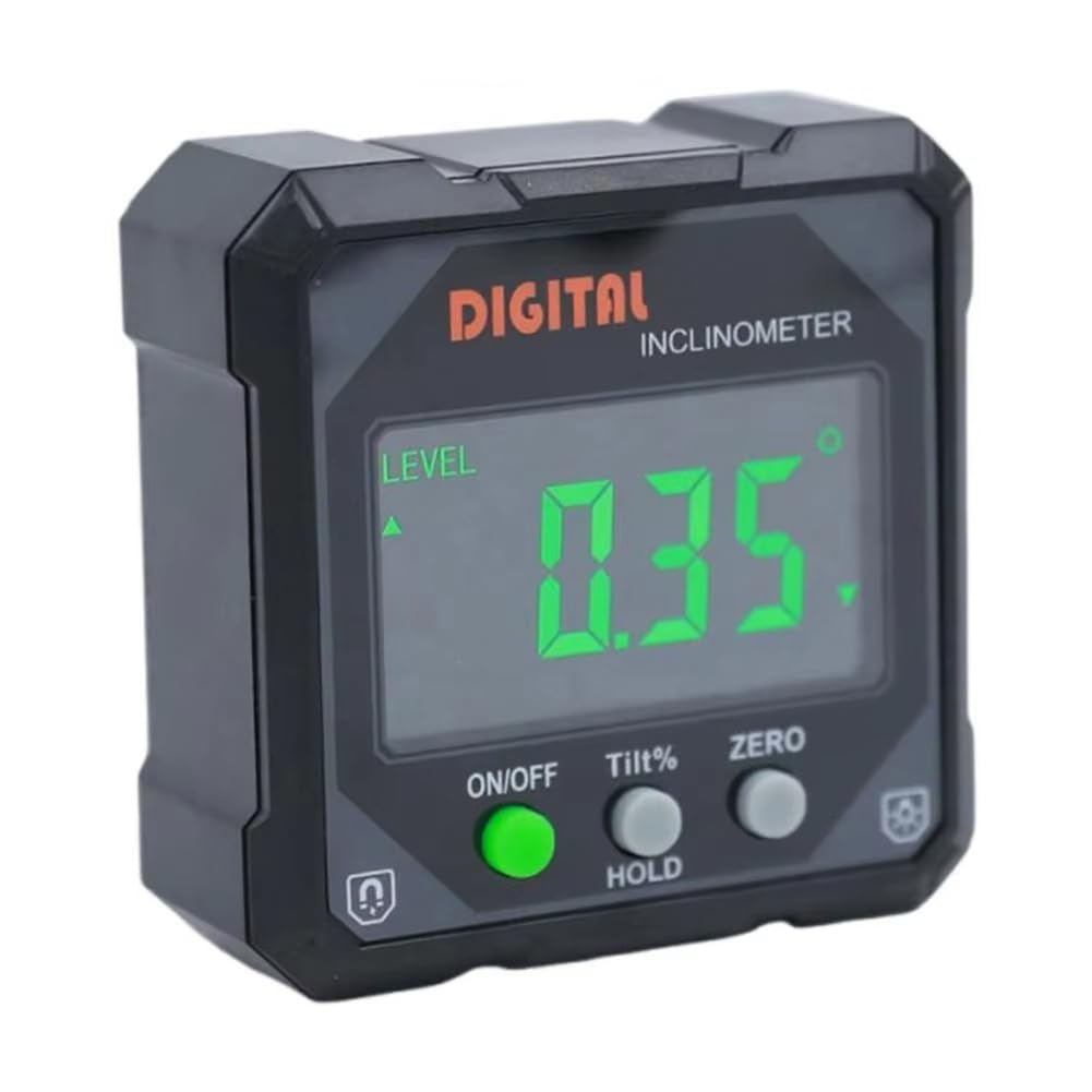 Udsknv[Ksl As Shown Lcd Display Digital Inclinometer Electronic Magnetic 360-Degree Angle Finder Measurement Tool