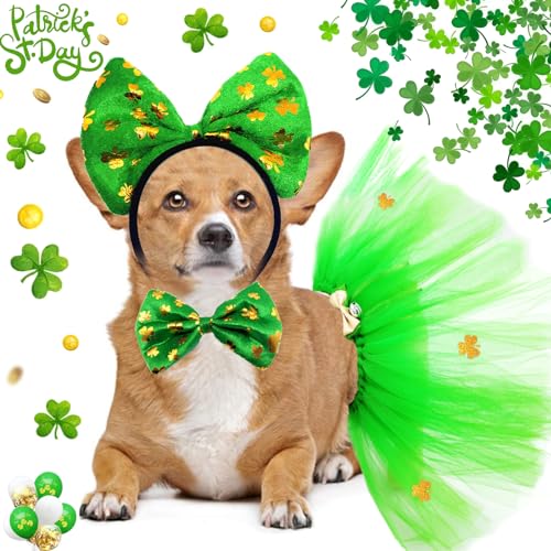 Disfraz St. Patrick para perro 3 piezas tamaño M miniatura 3