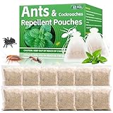 12 Pcs Natural Ant Repellent Pouches - Peppermint Oil Ant Roach Wasp Bee Repellent for Patio Front Porch Yard Garden, Pest Insect Deterrent Repellant Outdoor Indoor