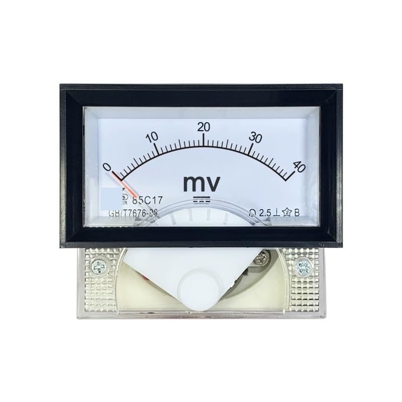 85C17, voltímetro de milivoltios de CC, medidor de Puntero de pequeño Voltaje, 50 mV, 75 mV, 100 mV, 200 mV, 300 mV, 500 mV, 1000 mV, 40 x 70 mm