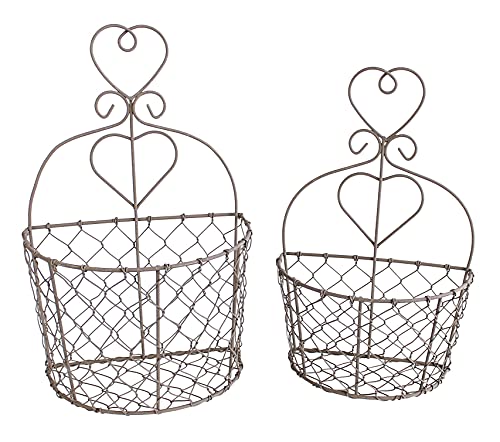 Manufaktur Lichtbogen 2er Set Draht Wandkörbe