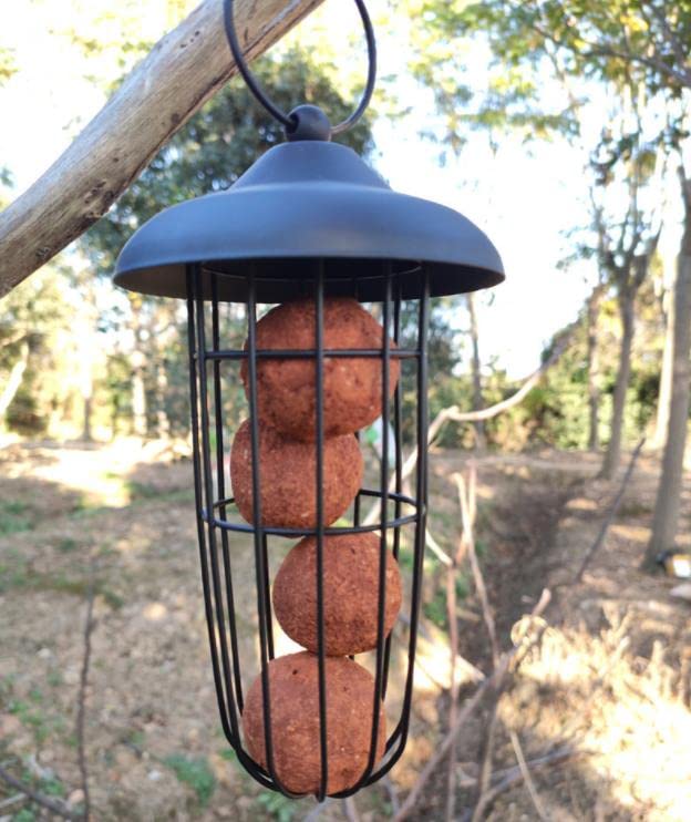 Wellavich Eichhörnchen-sicherer Vogelfutterspender – Metall, 1,8 Kg Fassung, Gewichtaktiviert, Mit 5 Sitzstangen