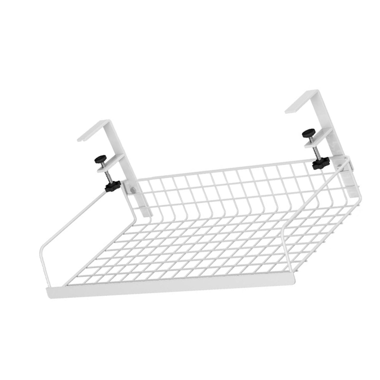 Platzsparender Korb unter dem Schreibtisch, Untertischbox, Aufbewahrungslösung für den Schreibtisch, mit Karbonstahlkorb, Büroorganisation