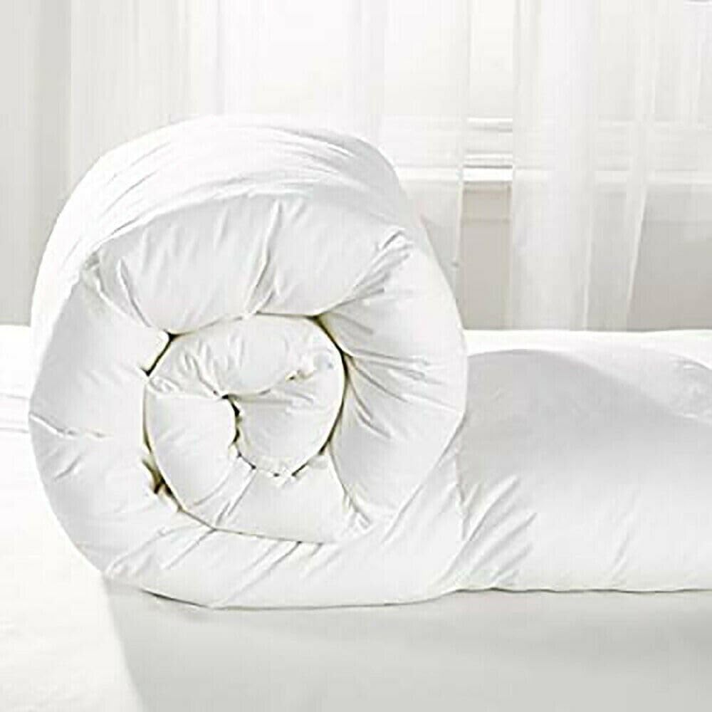 Brit House White Microfibre Duvet Winter Heavyweight 15 Tog Comforter Blanket, Ultra Soft, Anti-Allergy, Extremely Warm Quilt (Super King)