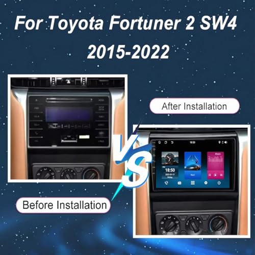 Radio Coche 2 DIN para Toyota Fortuner 2 4 Nuclear 1G+32G con Android Auto 2