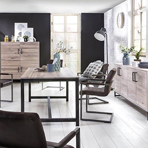 Mobel Ideal Dining Table 180 X 100 Cm In Wild Oak White Wash Washed Solid Oak Table Amazon De Home Kitchen