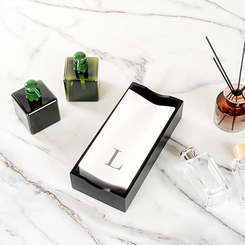 Miniatura 336 de Luxenap - Toallas de invitados de 15.8 x 7.9 pulgadas, 50 toallas de mano con letras plateadas, letra "P", fuente Sans Serif, servilletas de papel