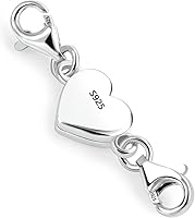 Vista 12 de Collar magnético de corazón de oro de 14 quilates, cierres y cierres de plata de ley 925, cierre de langosta doble, cierres magnéticos de joyería
