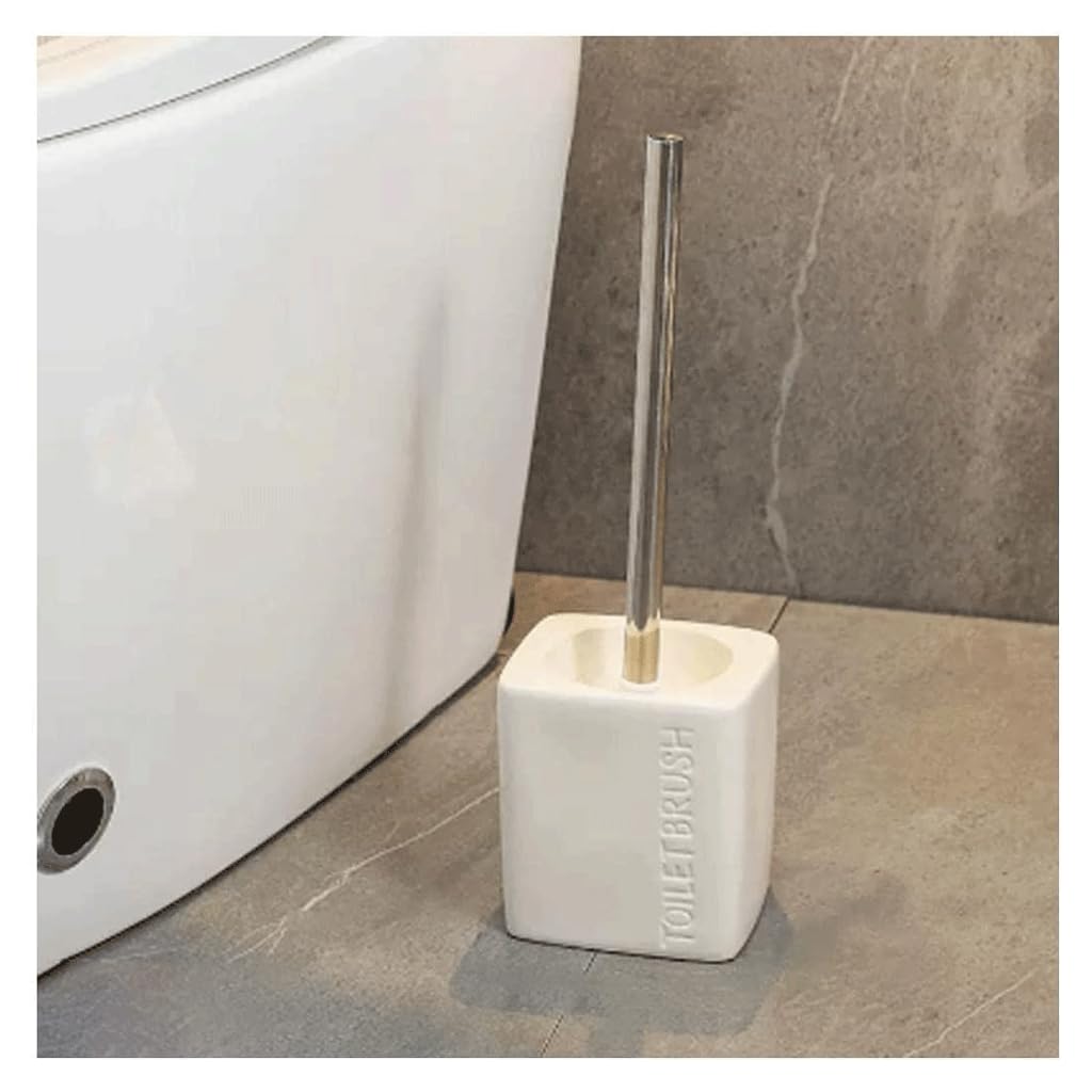 escobilla WC Cepillo Limpiador de Inodoro con Soporte, Palo de Limpieza Cepillo de Inodoro Mango Antideslizante Cepillo para Inodoro Baño Limpiador de Inodoro Eficiente