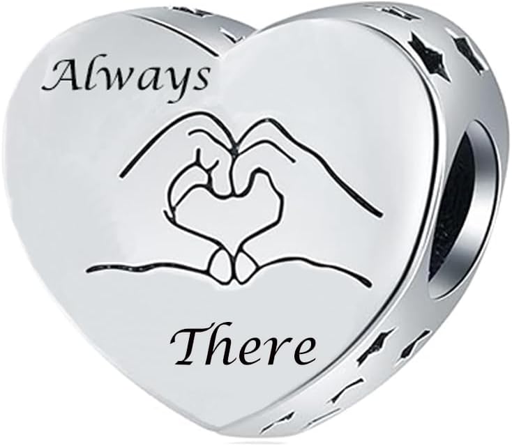 Always in Heart Charm There Pink Crystal Love Bead fit Pandora Charms Bracelet for Women - Image 7