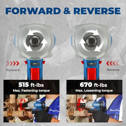 Dong Cheng 20V Brushless Impact Wrench, 698N.m High Torque, 1/2 inch 4-Speed Cordless Impact Gun with Storage Box, Easily Removes Bolts on Cars, Trucks, and Tractors, Includes 4.0Ah Battery & Charger - Image 6