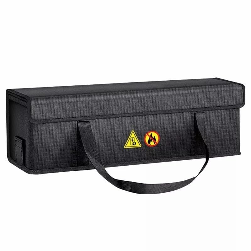 Ebike Akku Tasche Feuerfest,Wasserdicht,Explosionssicher Lithium Akku Tasche Zum Aufladen,Transportieren,Lagern Es kann bis zu 49 * 15 * 15 cm Aufnehmen