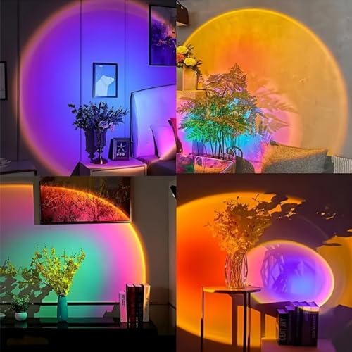 ZIRIKEDAI Sunset Lamp Projector – 16-Color RGB with Remote & Music Sync