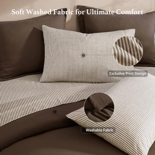 Image of Monbix Full Size Comforter Sets-7 Pieces Soft Bed in a Bag Full Bedding Set