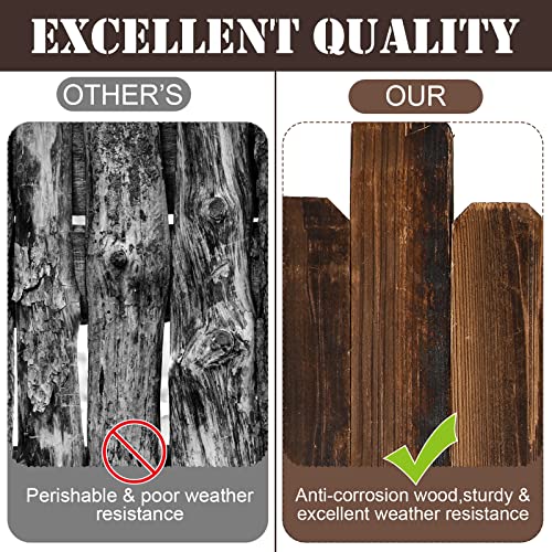 Wood Garden Edging Border With Gloves Garden Wooden Landscape Border Edging For Decorative Spring Garden Yard Patio Pathway Courtyards Tree Fences Outdoor 7.9 X 47 Inches (1 Pcs) #TOP4
