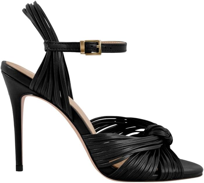 Richealnana Women's Strappy High Heel Sandals-Stiletto Heels with Braided Knot Design, Ankle Strap Open Toe Dress Shoes for Wedding, Party, Evening - Image 6