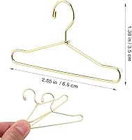 Vista 30 de Garment Rack Black Felt Hangers Mini Clothes Hangers 10Pcs Metal Doll Clothes Mini Doll ES Hanger Coat Accessories ES ES