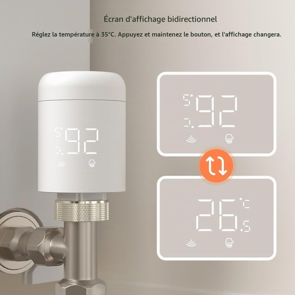 Pour thermostat de radiateur intelligent Zigbee, commande de chauffage programmable pour Tuya ou application Smart/Life, adaptateurs de vanne M30 X 1,5 mm, détection d'ouverture de fenêtre, protection