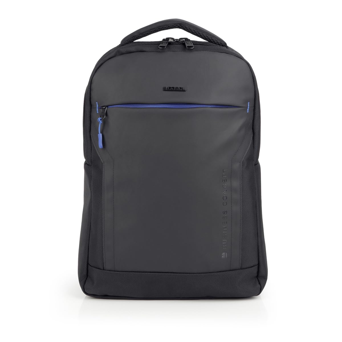 Gabol - Mochila para Portátil 15,6" Pixel 31x43x12 cm - Capacidad 14L - 2 Compartimentos y Acople a Maleta - Diseño Español en Poliéster Resinado y Material Libre de PVC - Negro