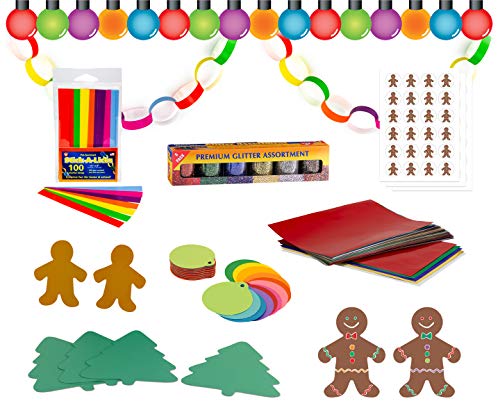 Hygloss Products December Classroom Collage Box - Holiday Bundle Supply Pack For Teachers - Fun Theme for Elementary Kids - Creative Arts & Crafts Tools - Includes Over 350 Pieces