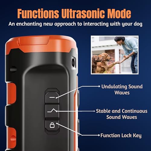 Image of Foodie Puppies Dog Repellent Ultrasonic Device for Stray Dogs (Bark Deterrent Device) | Anti-Barking, Rechargeable with 50ft Range, 2000mAh Battery, LED Flashlight, Training Device with USB Cable