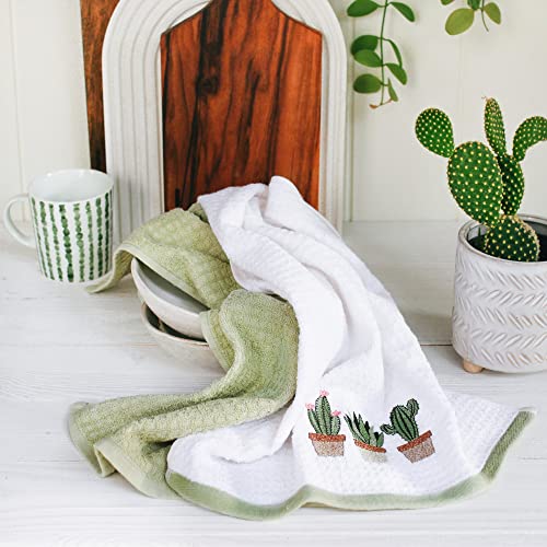 Kitchen-Towels-Ultra-Soft-Cotton-and-Super-Absorbent-24×16-Inches-Natural-Cotton-Dish-Towels-Pack-of-2-Cactus Kitchen Towels Ultra Soft Cotton and Super Absorbent 24×16 Inches Natural Cotton Dish Towels Pack of 2 Cactus