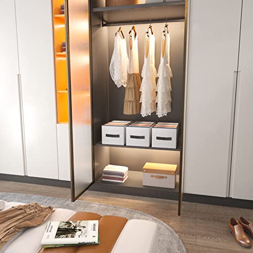 Donyeco 3 Pack Wardrobe Clothes Organizer, 7 Grids Jeans Drawer Closet Organizers And Storage, Dimension 14-1/4" X 9-1/2"X 8" (Compartment Width: 2") #TOP6