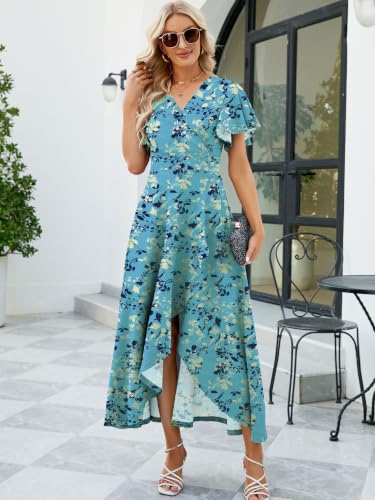 Image of ZZV Formal Dresses for Women Gowns Evening V Neck Wedding Guest Dresses