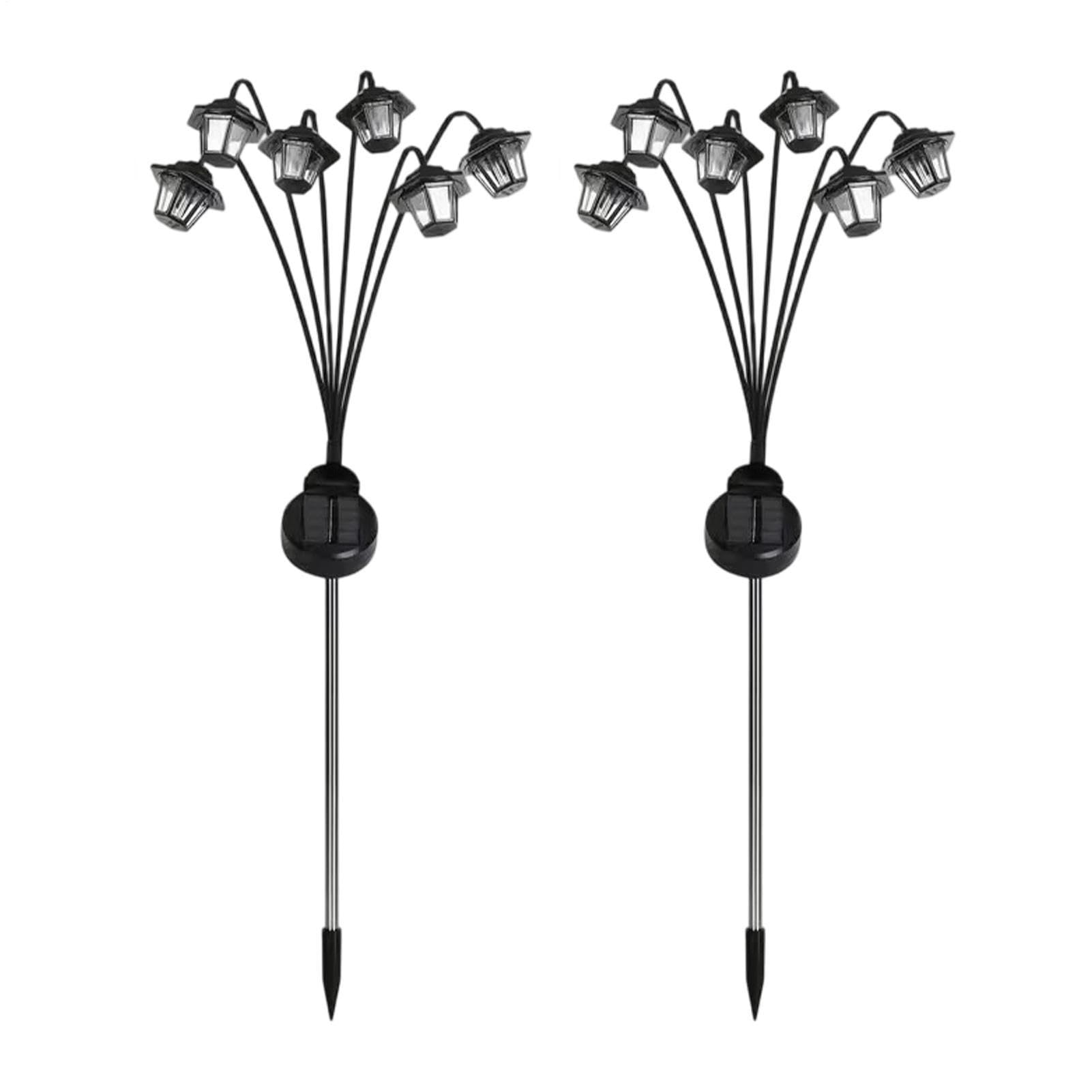 Lot de 2 décorations de pelouse à 6 têtes résistantes intempéries