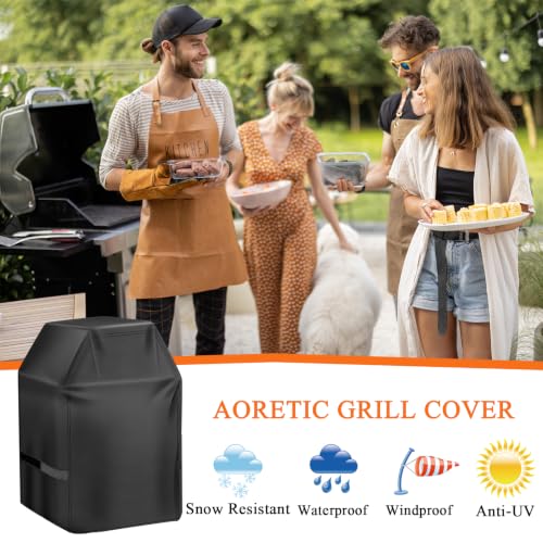 Image of Aoretic Grill Cover, 32 inch BBQ Gas Grill Cover for Outdoor Grill, Grill Cover Barbecue Waterproof, Anti-UV for Weber Char-Broil Monument Nexgrill Spun Charbroil